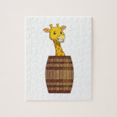Giraffe met vat legpuzzel (Verticaal)