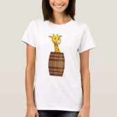Giraffe met vat t-shirt (Voorkant)