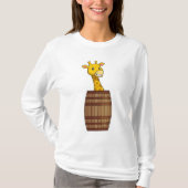 Giraffe met vat t-shirt (Voorkant)
