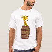 Giraffe met vat t-shirt (Voorkant)