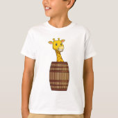 Giraffe met vat t-shirt (Voorkant)