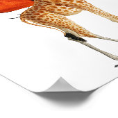 Giraffe met vlindervleugels poster (Hoek)