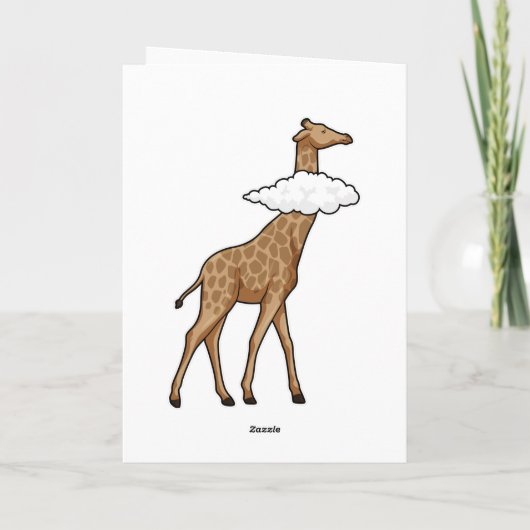 Giraffe met wolk kaart (Achterkant)