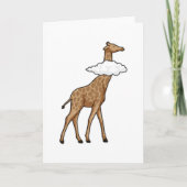Giraffe met wolk kaart (Voorkant)