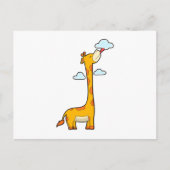 Giraffe met wolken briefkaart (Voorkant)