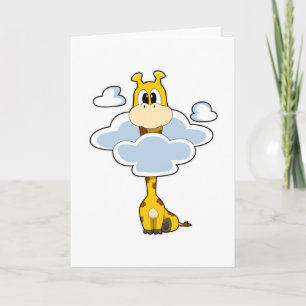 Giraffe met wolken kaart