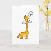 Giraffe met wolken kaart (Gele Bloem)