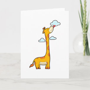 Giraffe met wolken kaart