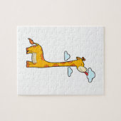 Giraffe met wolken legpuzzel (Horizontaal)