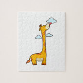 Giraffe met wolken legpuzzel (Verticaal)