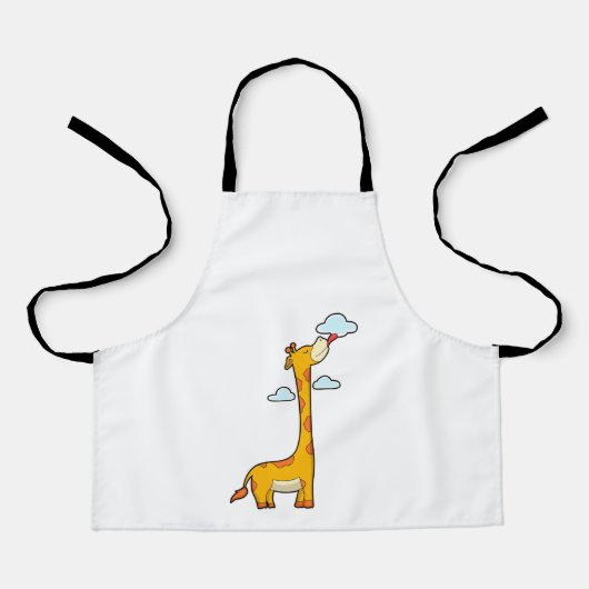 Giraffe met wolken schort (Voorkant)