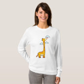 Giraffe met wolken t-shirt (Voorkant volledig)
