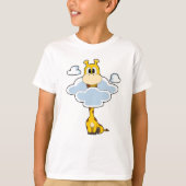 Giraffe met wolken t-shirt (Voorkant)