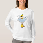 Giraffe met wolken t-shirt (Voorkant)