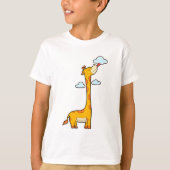Giraffe met wolken t-shirt (Voorkant)