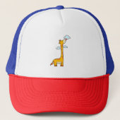 Giraffe met wolken trucker pet (Voorkant)