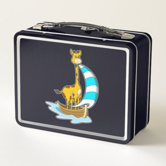 Giraffe met zeilboot (Achterkant)