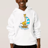 Giraffe met zeilboot