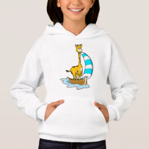 Giraffe met zeilboot