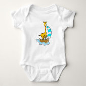 Giraffe met zeilboot romper (Voorkant)