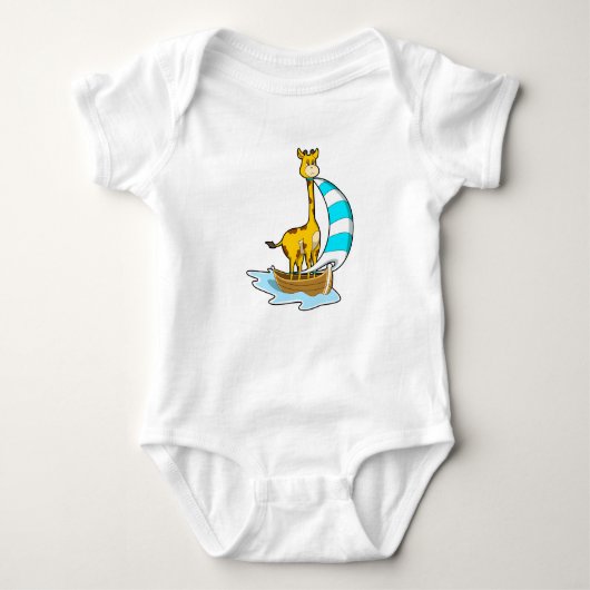 Giraffe met zeilboot romper (Voorkant)