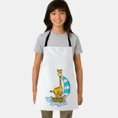 Giraffe met zeilboot schort (Insitu)