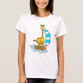 Giraffe met zeilboot t-shirt (Voorkant)
