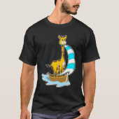 Giraffe met zeilboot t-shirt (Voorkant)