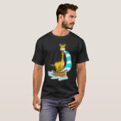 Giraffe met zeilboot t-shirt (Voorkant volledig)