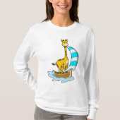 Giraffe met zeilboot t-shirt (Voorkant)