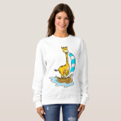 Giraffe met zeilboot trui (Voorkant volledig)
