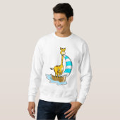 Giraffe met zeilboot trui (Voorkant volledig)