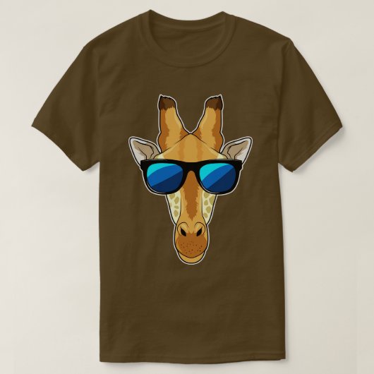Giraffe met zonnebril 1 t-shirt (Design voorkant)