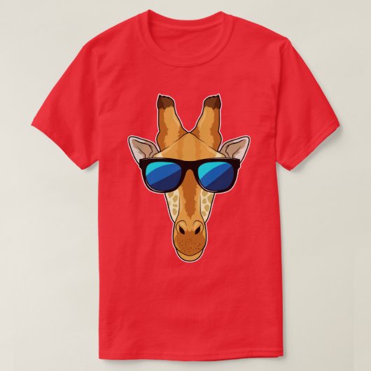 Giraffe met zonnebril 1 t-shirt (Design voorkant)