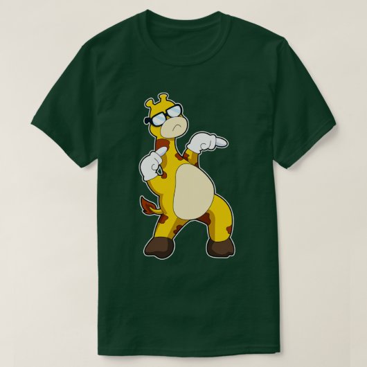 Giraffe met zonnebril 1 t-shirt (Design voorkant)
