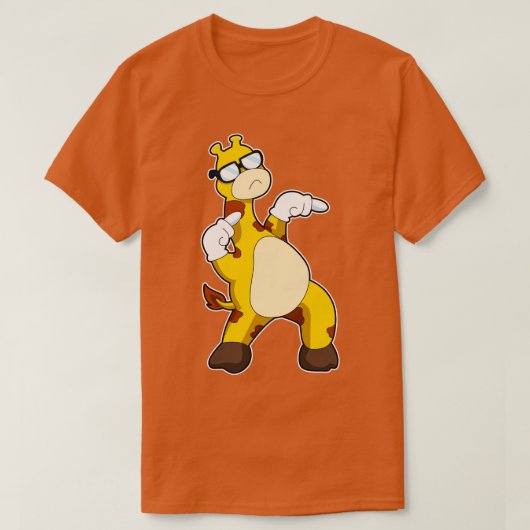 Giraffe met zonnebril 2 t-shirt (Design voorkant)