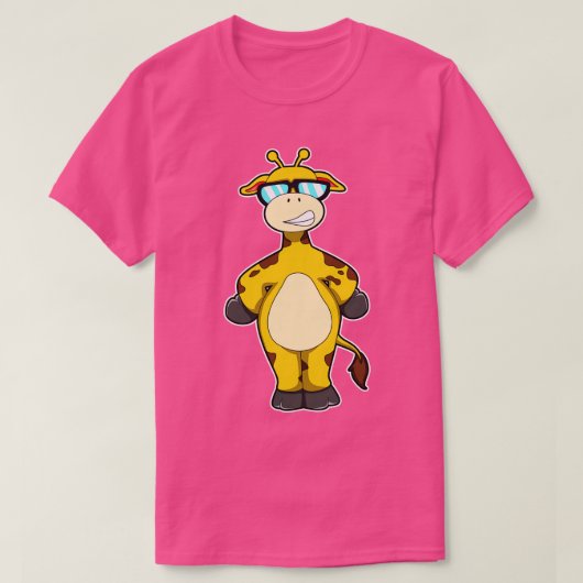 Giraffe met zonnebril 3 t-shirt (Design voorkant)