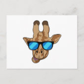 Giraffe met zonnebril briefkaart (Voorkant)