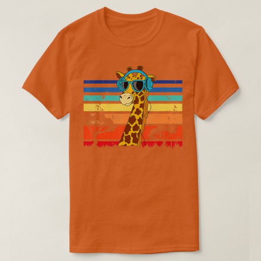 Giraffe met zonnebril Giraffe Lover Zoo Animal W T-shirt (Design voorkant)