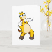 Giraffe met zonnebril kaart (Gele Bloem)
