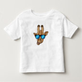 Giraffe met zonnebril kinder shirts (Voorkant)