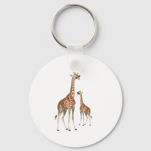 Giraffe met zonnebril Oerwoud Safari Animal Giraf Sleutelhanger