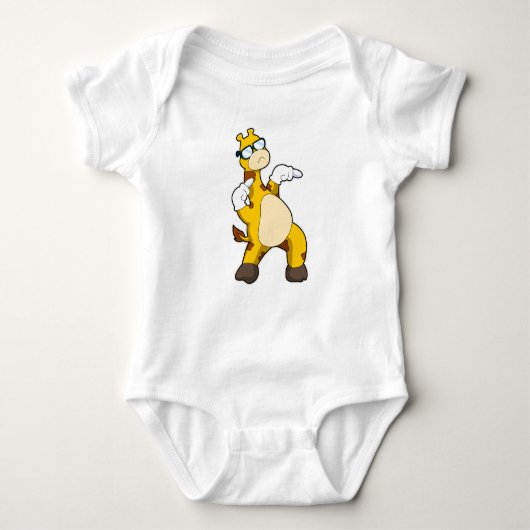 Giraffe met zonnebril romper (Voorkant)