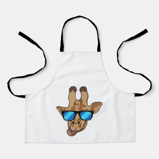 Giraffe met zonnebril schort (Voorkant)