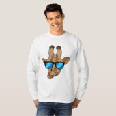 Giraffe met zonnebril t-shirt (Voorkant volledig)