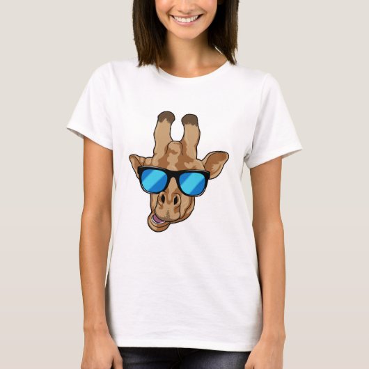 Giraffe met zonnebril t-shirt (Voorkant)