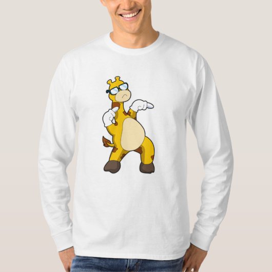 Giraffe met zonnebril t-shirt (Voorkant)