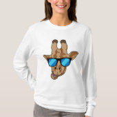 Giraffe met zonnebril t-shirt (Voorkant)