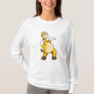 Giraffe met zonnebril t-shirt