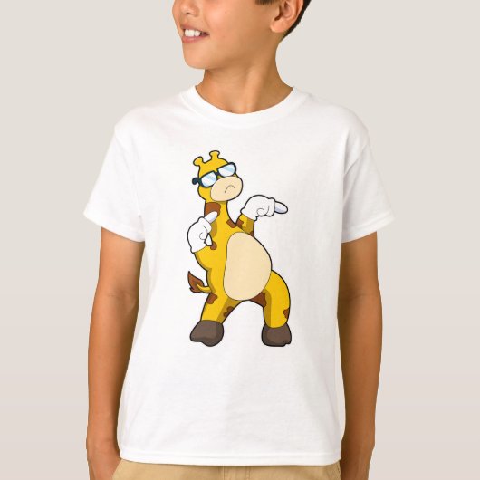 Giraffe met zonnebril t-shirt (Voorkant)